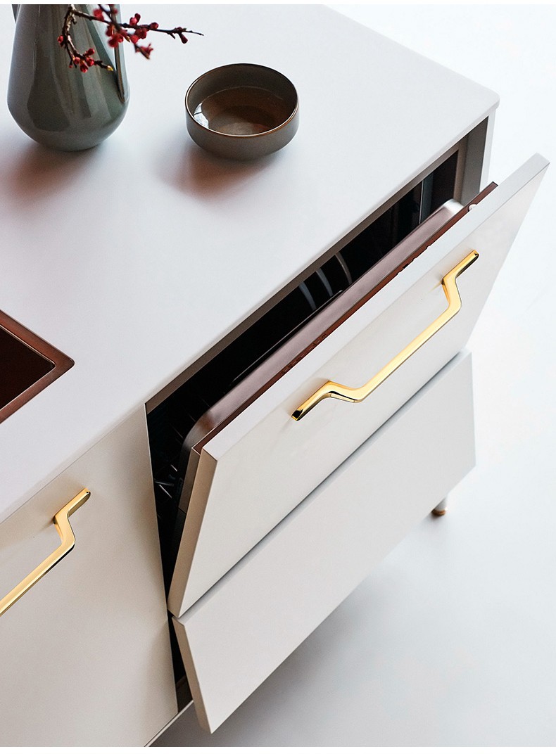 固特轻奢现代拉手北欧衣柜门拉手橱柜简约门金色把手美式抽屉欧式柜子