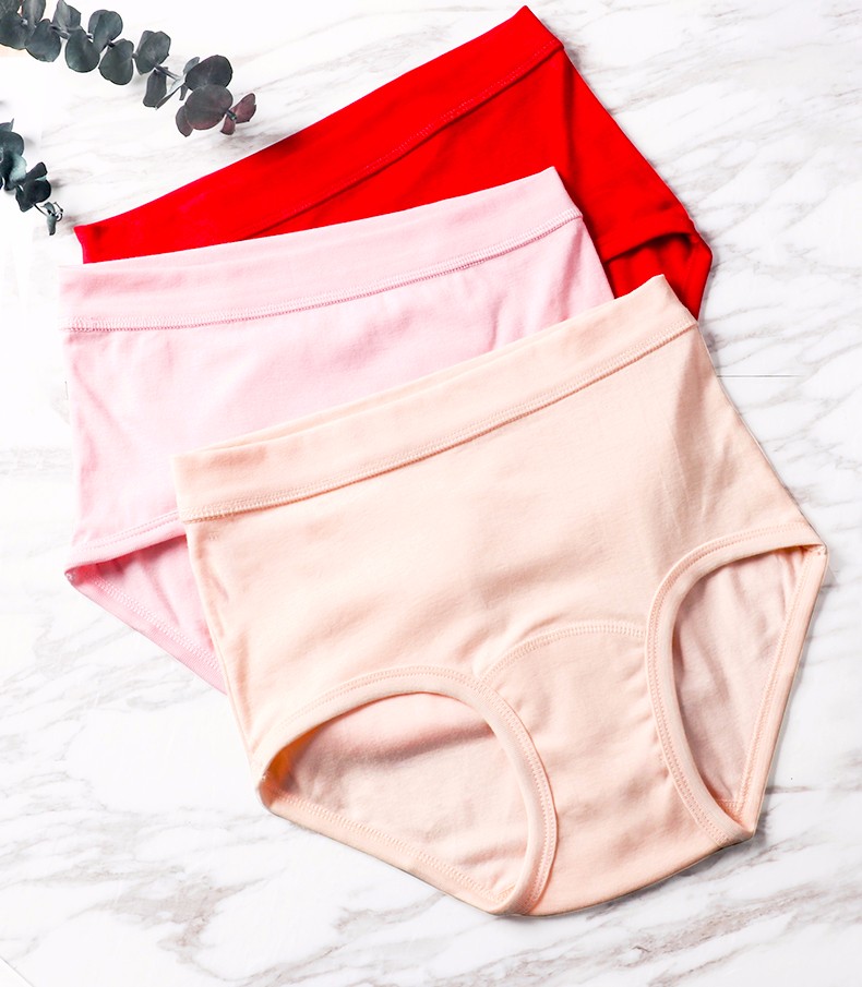 丰翔 女士内裤纯棉中老年人大码宽松妈妈三角内裤头全棉高腰短裤弹力