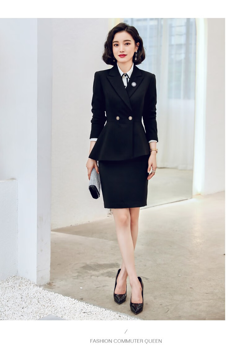 艾尚臣职业装套装女面试工作服2020春季新款时尚正装西装套裤ol套裙