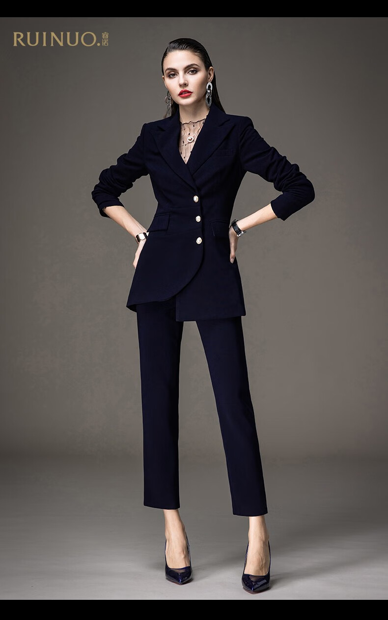 睿诺女总裁套装英伦风高端职业装商务时尚西装气质正装工作服西装外套