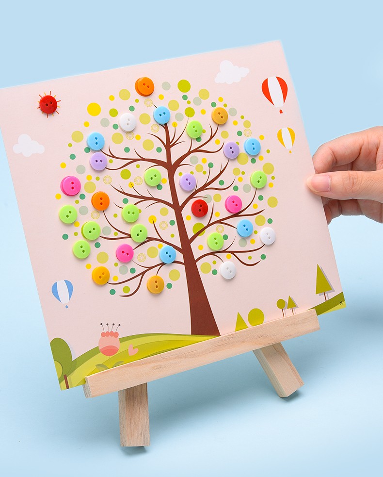 儿童幼教手工diy粘贴画 创意毛毛球艺术画自粘画套装 幼儿园亲子益智