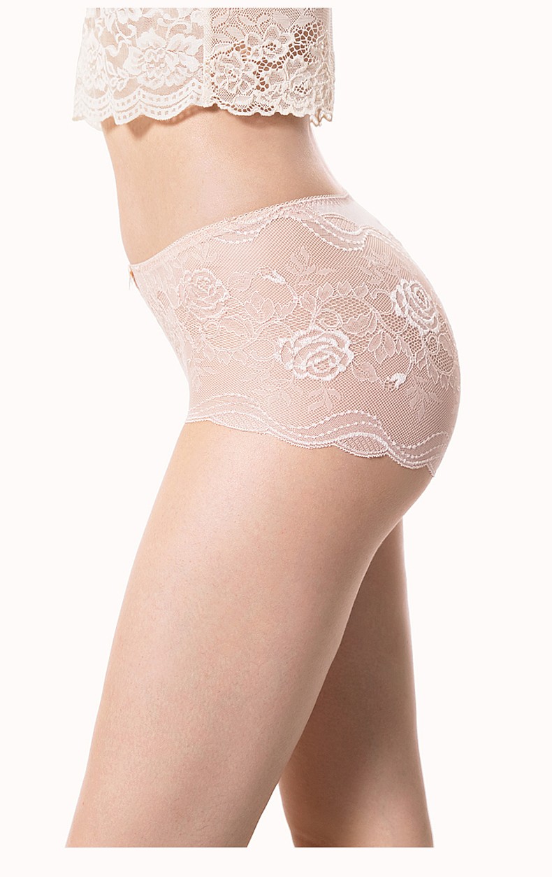 Jinsanta Women's Silk Underwear, Mid-Rise Sexy Lace Trim Boyshort Panties, Light Gray, XXL 10
