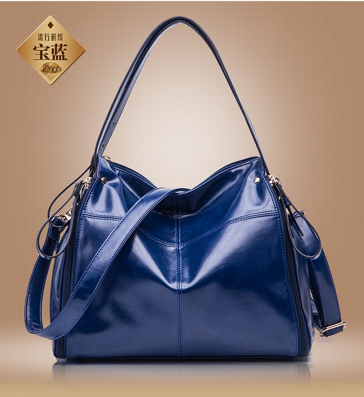 加姿(coazee)女包时尚真皮单肩包 欧美潮流复古手提斜挎包 紫色