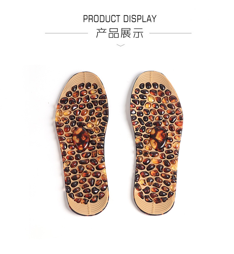 迈高乐橡胶鹅卵石鞋垫足底设计脚垫脚底放松男女式鞋垫老人散步鞋垫