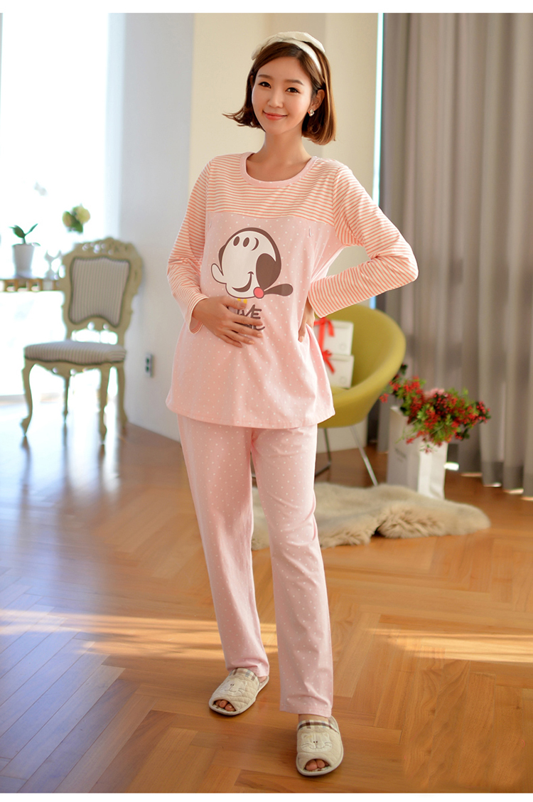 女之御月子服孕妇装纯棉哺乳衣薄款孕妇睡衣 l码