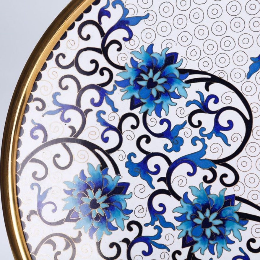 【即刻拍】景泰蓝缠枝纹盘26.5cm丁明鸿作品赏盘aa64419