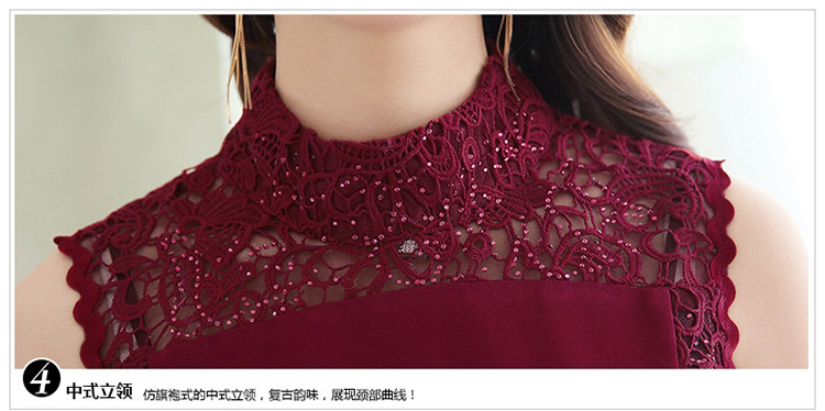 萱伊娜2016夏装新款女装 棉麻印花连衣裙  CB1658下架 红大头 XXL