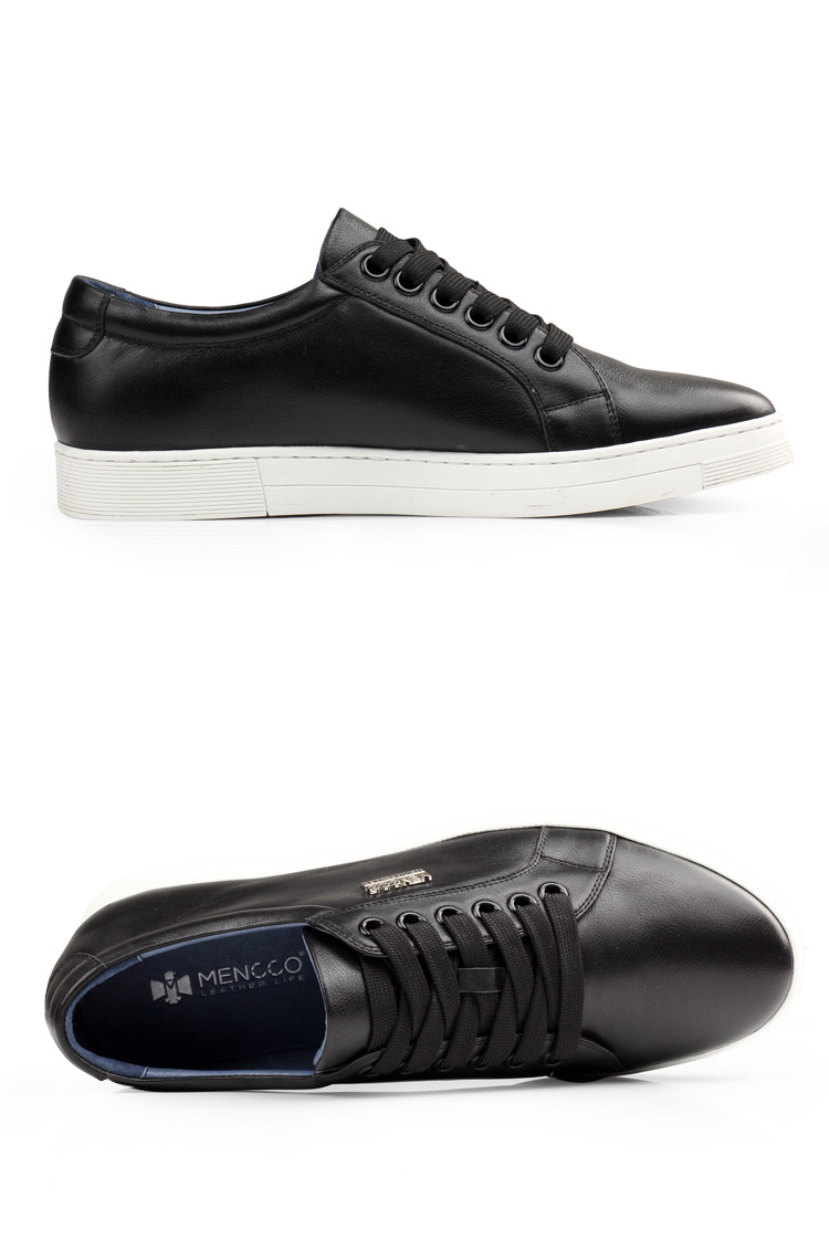 曼克尚品(mencco)2015春季新品运动休闲真皮鞋头层牛皮