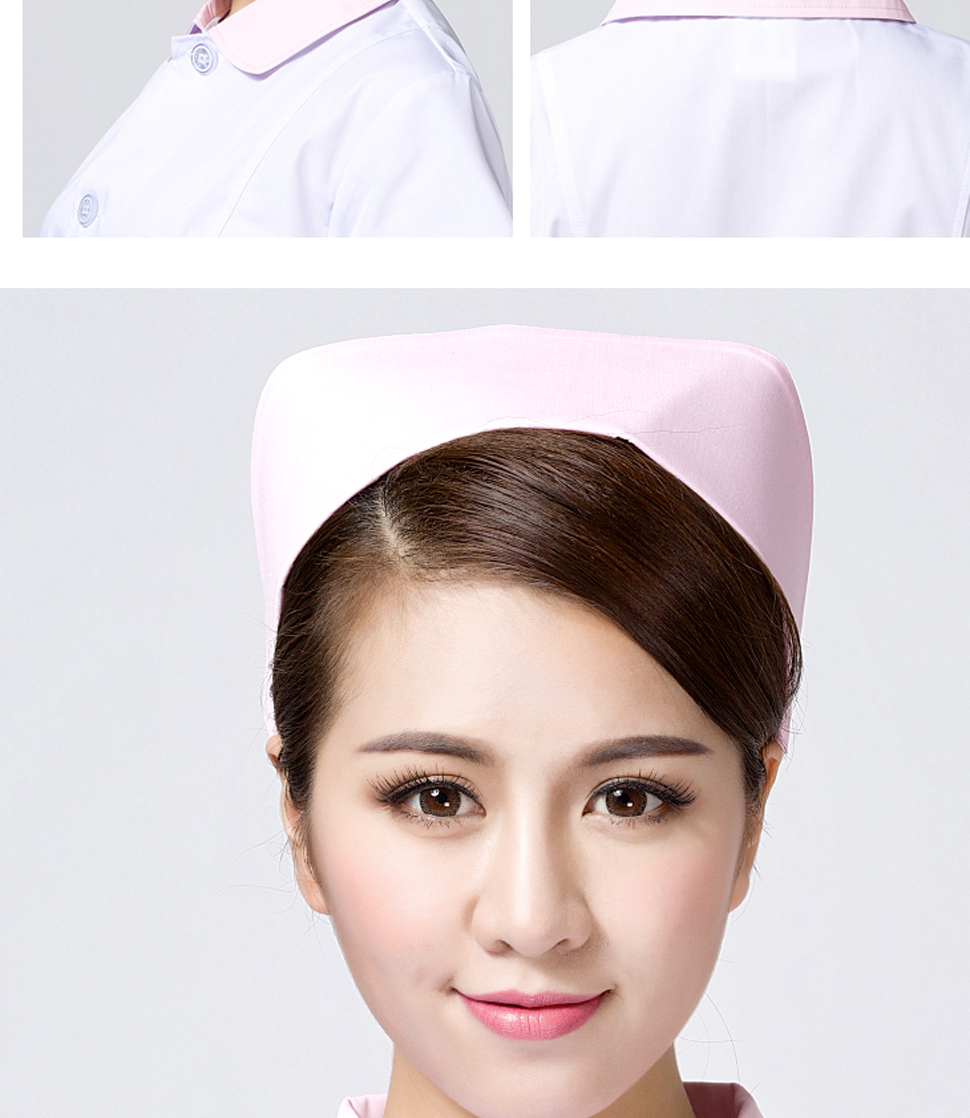 迪塞雅护士帽子燕尾帽粉色蓝色不起球不掉色纯蓝护士帽