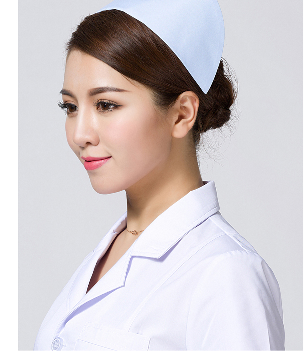 迪塞雅护士帽子燕尾帽粉色蓝色不起球不掉色纯粉护士帽