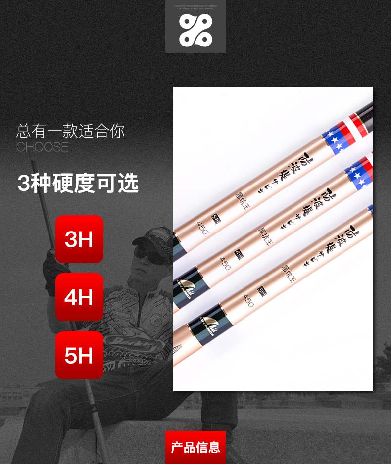 红狼(redwolf) 防波堤黑坑王台钓竿碳素手竿钓鱼竿超硬黑坑竿5h3.