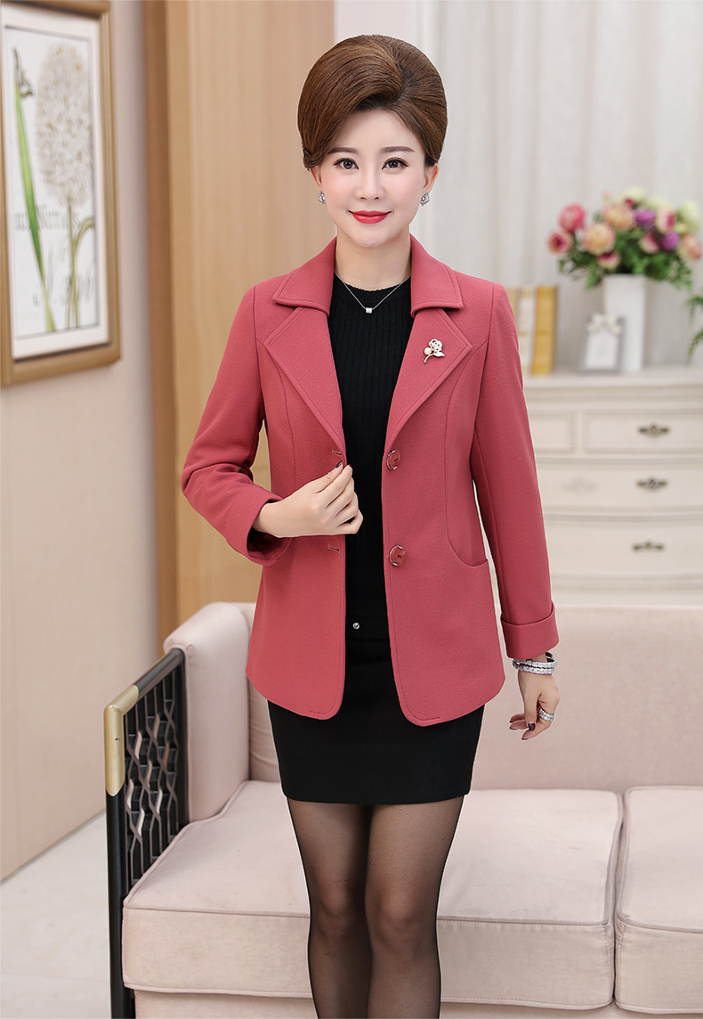 木易里中老年女装短款小西装外套40-50岁中年妇女长袖西服妈妈秋季