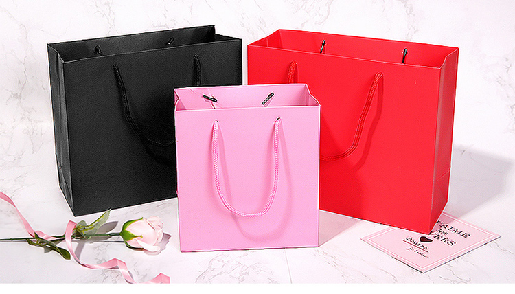 盒手提袋喜庆婚庆用品生日回礼纸袋礼品袋礼物袋购物袋 黑色 大号26