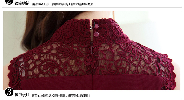 萱伊娜2016夏装新款女装 棉麻印花连衣裙  CB1658下架 红大头 XXL