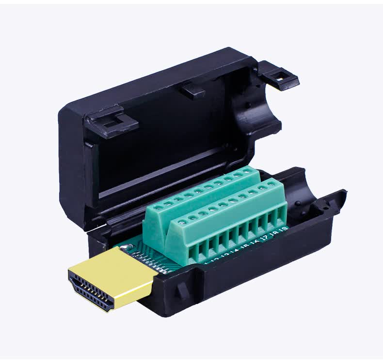 誉陆科技yl高清hdmi免焊公头免焊接模块插头接线盒高清线接头diy接线