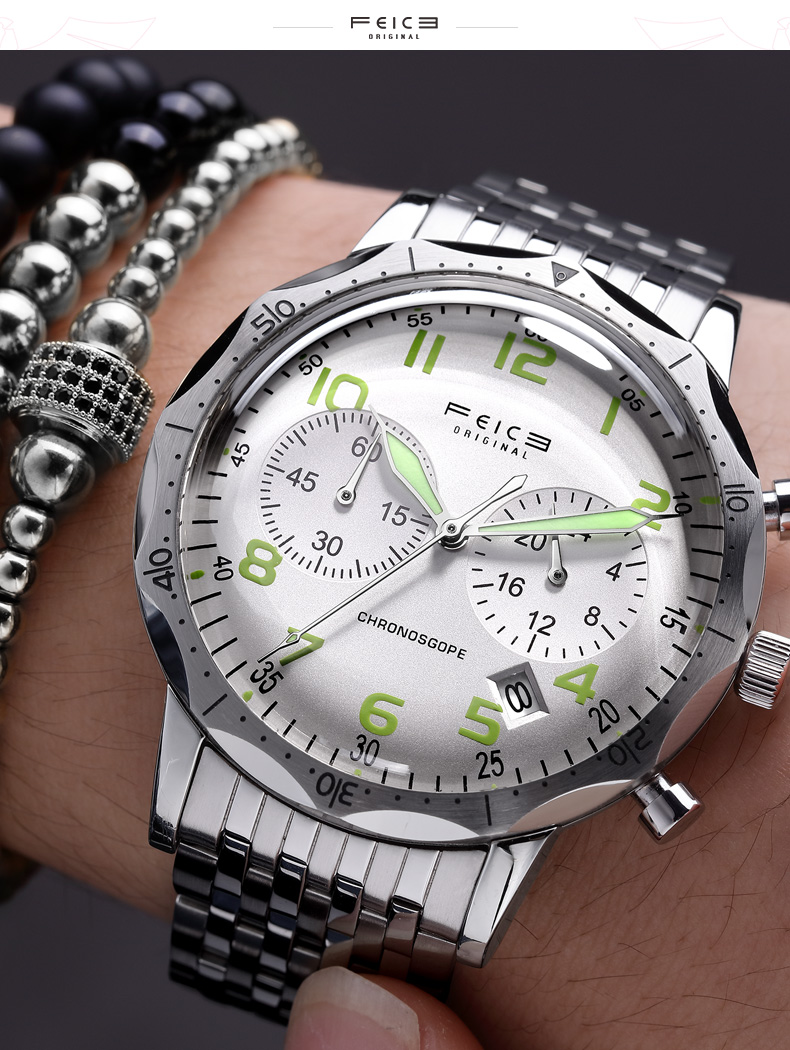 飞克手表男士石英电子手表非机械表男学生运动时尚简约夜光防水商务