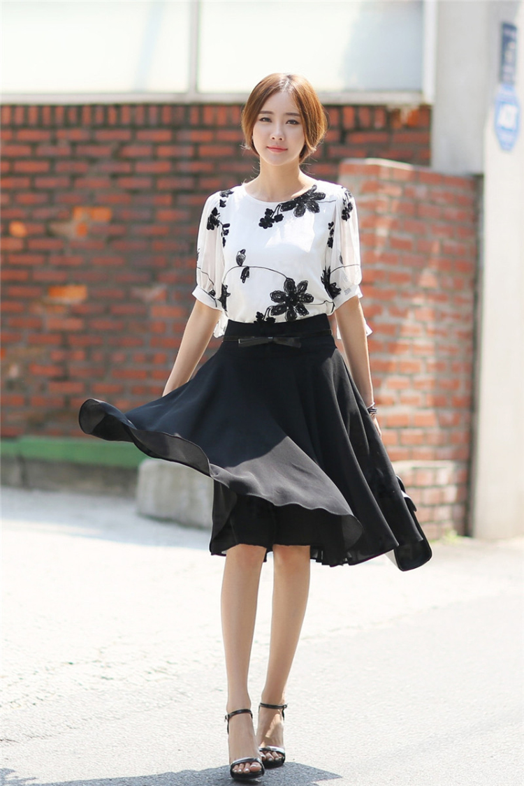 慕魅莎 2015夏季新款女装连衣裙两件套套装 7968 s