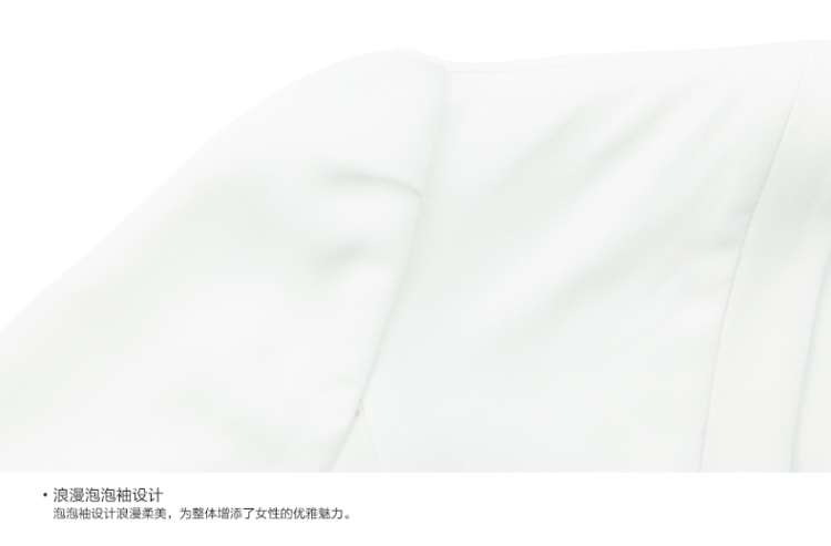 
                                                            卡雷尔2017春季热卖女装简洁纯白薄款短外套V领修身七分袖女上衣 2D306109 白色 165/88A                