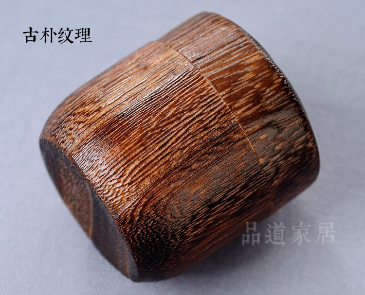 【春节不打烊】旅行便携茶叶罐 茶仓 日本烧桐木复古工艺 储茶醒茶罐