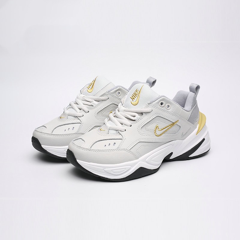 nike耐克新款男女鞋m2k黑白复古老爹鞋休闲运动鞋跑步鞋ao3108006白灰