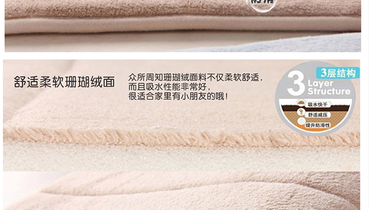 
                                        瑞邦（Rui.B）进门垫吸水地垫 浴室防滑脚垫 卡通海豚厨房卫生间地垫 咖啡自行车 50*80cm                