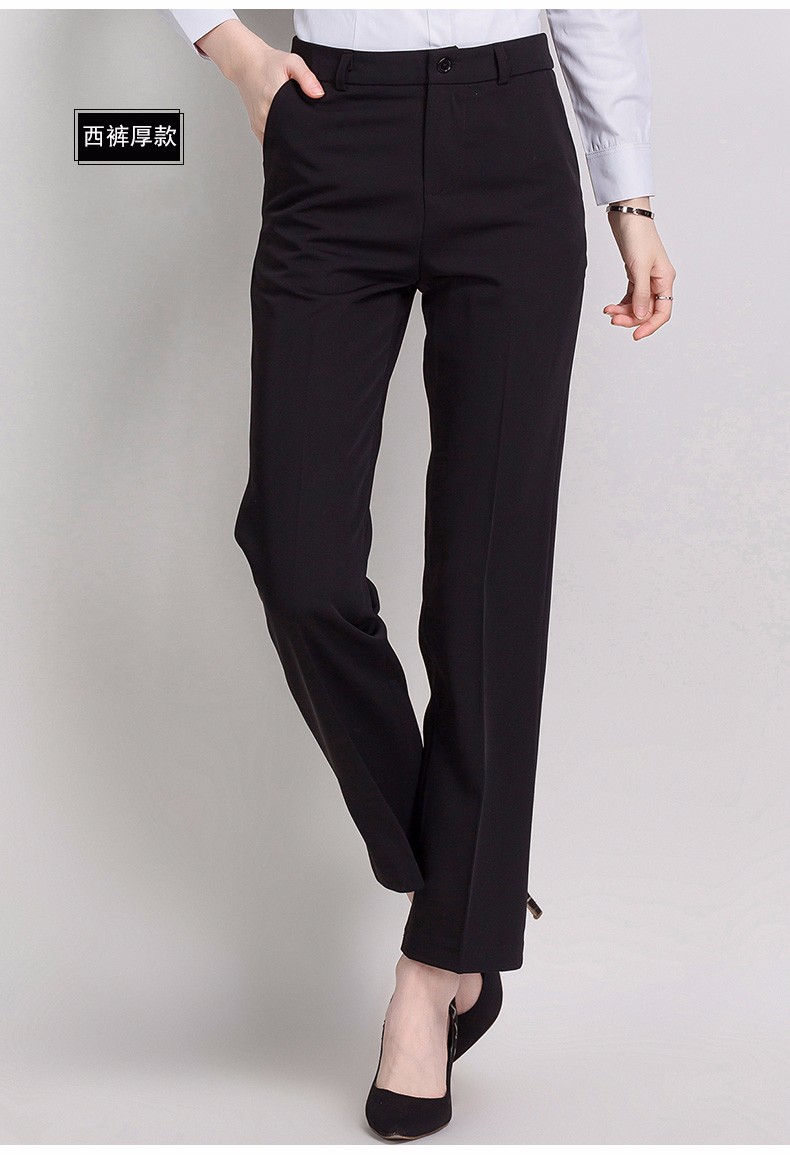 秋夏直筒女西裤正装女裤女式西装裤修身显瘦装长裤职业工装裤 西裤厚
