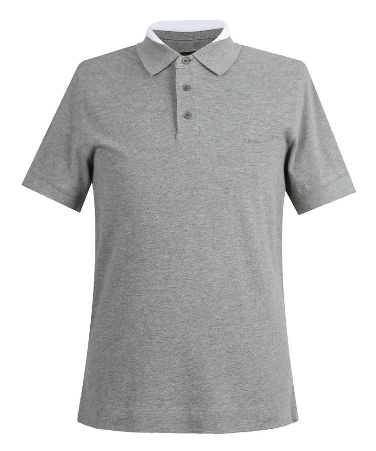 杰尼亚zegna男装短袖t恤/polo灰色全棉vg340zz696 xl