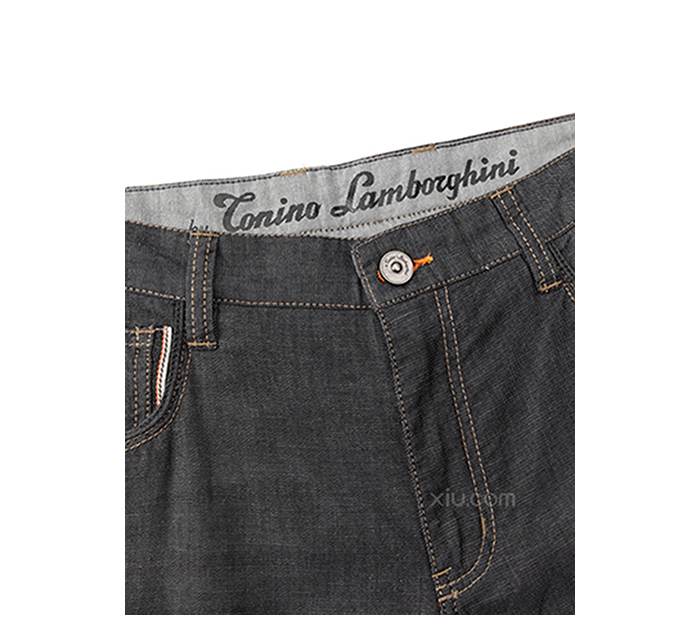 tonino lamborghini 兰博基尼 男士中腰直筒牛仔裤 黑色 40
