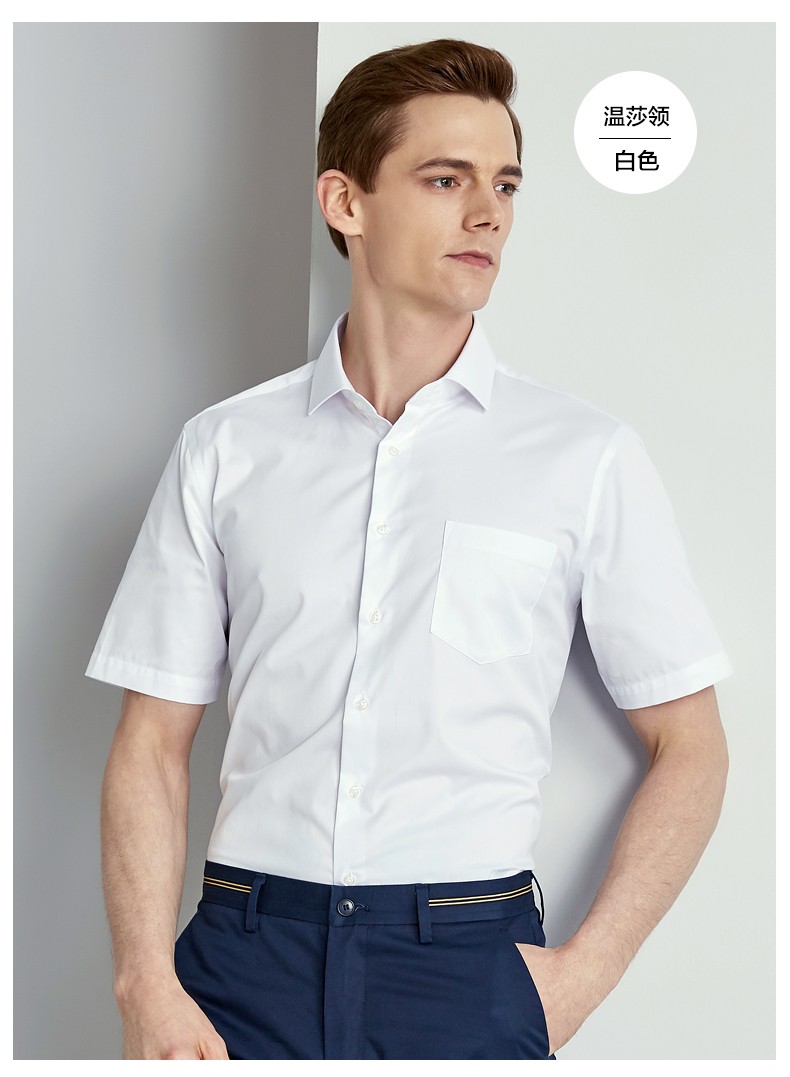 红豆男装白衬衫男长袖新款商务正装衬衣男工作服职业装 【夏季款】