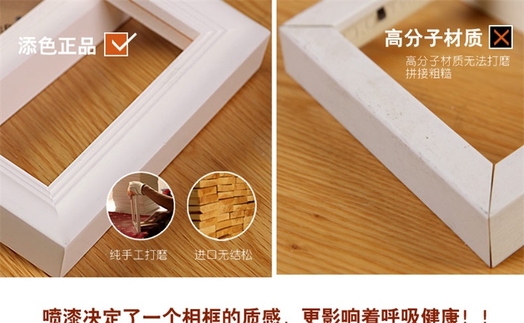 客厅照片墙相框墙 欧式创意挂墙相框相片组合 结婚礼物TS28A 白胡框欧式手绘经典