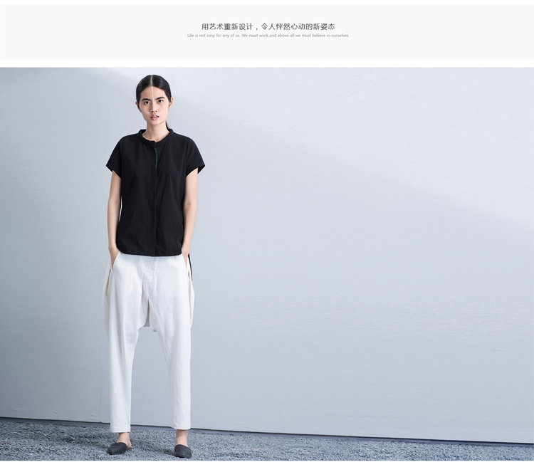 AMIIREDEFINE2015秋新品立领绣花前短后长纯棉大码衬衫女61570860 砖红 XL