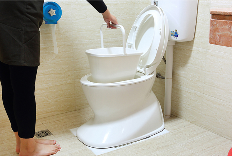 kulife仿真陶瓷移动马桶孕妇坐便器老人病人坐便椅塑料便携两用座便凳