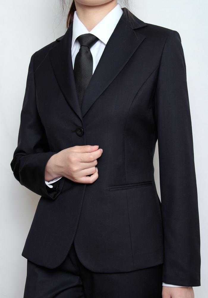 职业套装西服女黑色 求职面试前台收银西服正装 工作正装衣裤 黑色