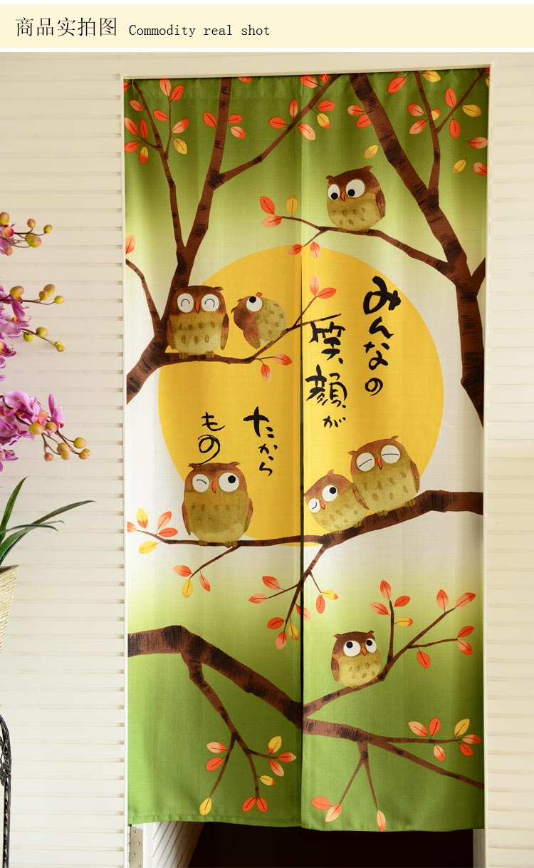 风雅荷塘 荷塘月色  藤蔓布印花风水布艺门帘 隔断帘 送杆 宽85高150