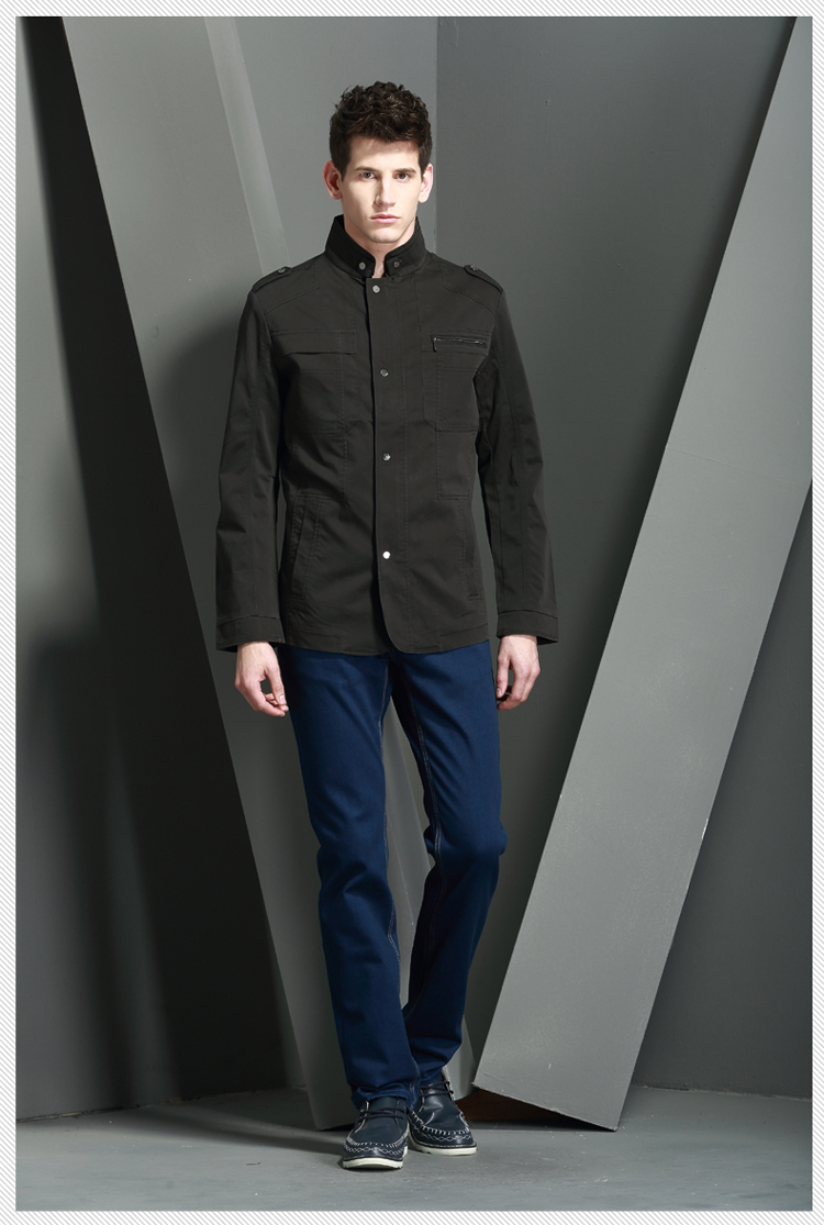 西域骆驼男装 2015年春季新款男装绅士夹克男士外套时尚休闲男装外套