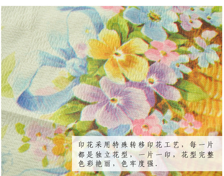 风雅荷塘 天女散花85*150CM 经编纱印花风水门帘 隔断帘 送杆