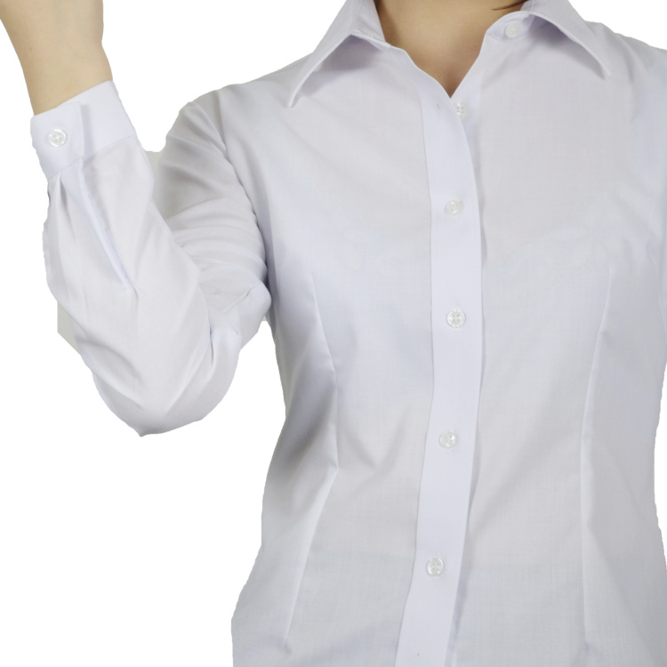 浅末 男女长袖职业装时尚商务衬衫职业装男女款衬衣 ZW0730 浅蓝色 M男