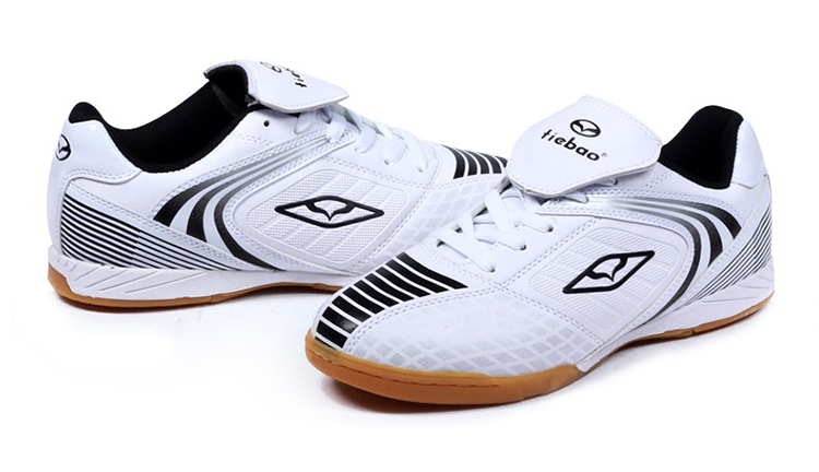 铁豹室内足球鞋 五人制足球训练鞋校园青少年球鞋1220 黑/荧光绿 38