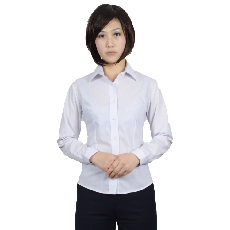 浅末 男女长袖职业装时尚商务衬衫职业装男女款衬衣 ZW0730 浅蓝色 M男