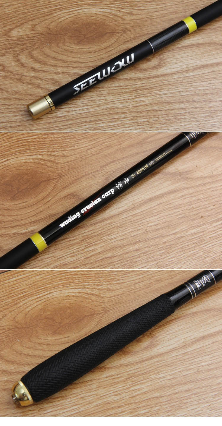 日本进口高碳素鱼竿涉水鲫超轻超硬台钓竿28调鲫鱼杆 渔具 3.9米