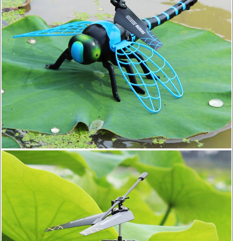 速博 遥控飞机直升机 儿童玩具飞机 耐摔充电合金仿真蜻蜓 4.