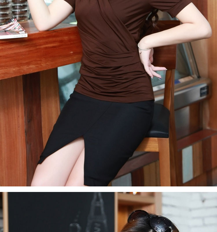 美丽信徒长袖t恤 女 宽松TX1503/TX1510 酒红色 L