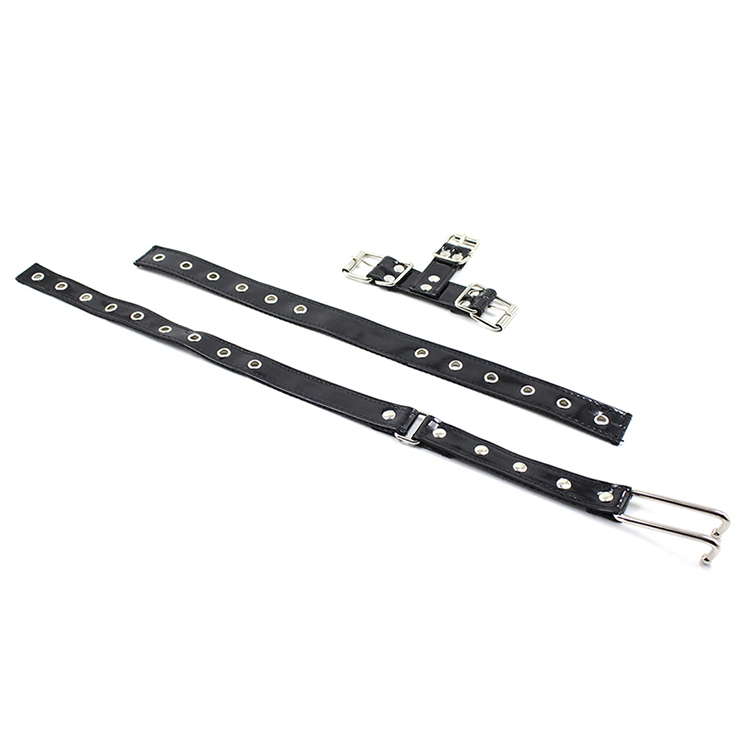 桃色缘 强制开口刑具金属鼻钩带皮革颈套限制嘴钩 sm情趣用品男女用