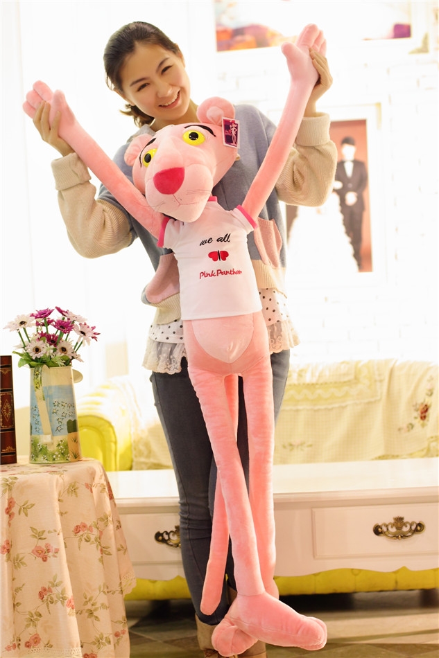 欧麦奇(omaky)顽皮豹子毛绒玩具公仔粉红豹娃娃玩具情人节生日礼物 80