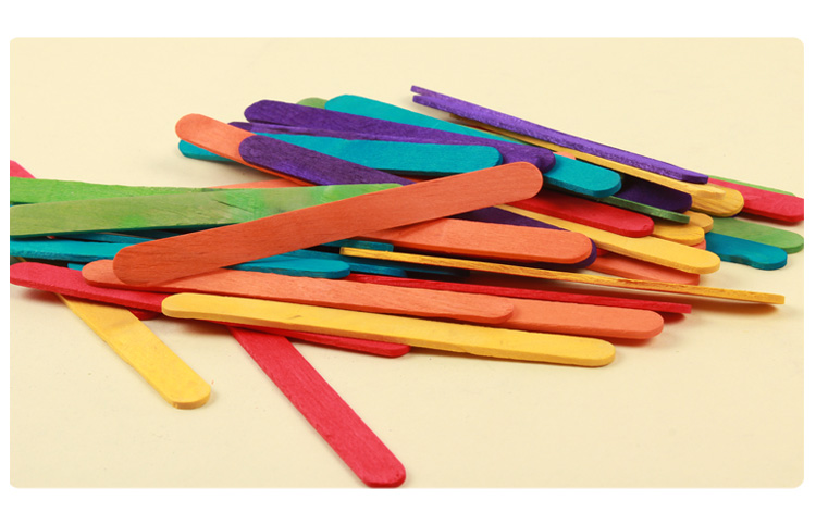 常规款114雪糕棒diy手工制作材料玩具 棒冰棍棒幼儿园手工材料 原木色