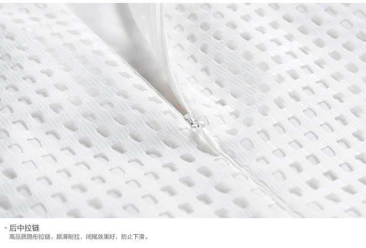 清仓 LUXLEAD洛诗琳 夏新款柯根纱绣花钉珠翻领时尚百搭蕾丝衬衫女 阳光白 L