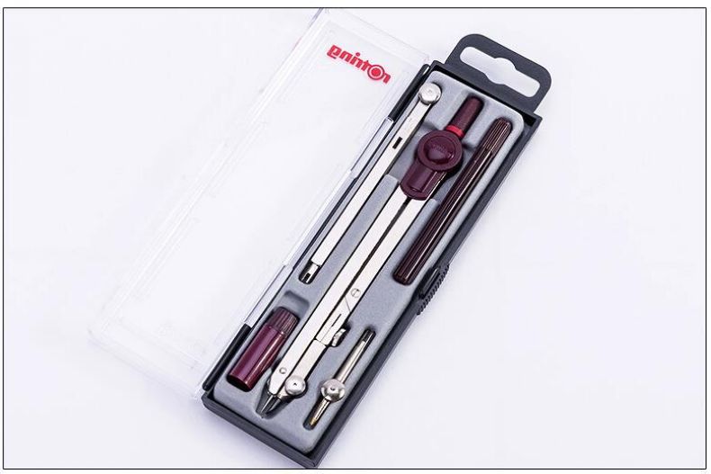 德国进口红环rotring圆规8件套装专业不锈钢金属绘图设计学生用文具