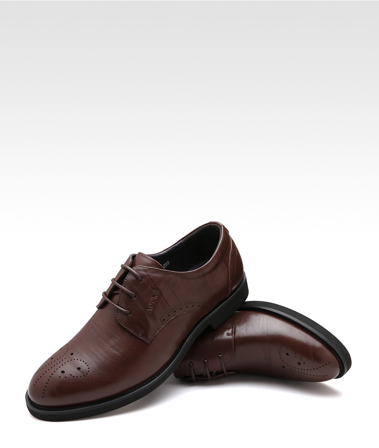 美国苹果(apple)男士皮鞋商务休闲皮鞋男鞋雕花系带英伦真皮男鞋子