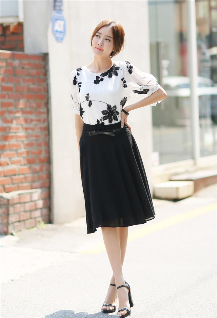 慕魅莎 2015夏季新款女装连衣裙两件套套装 7968 s