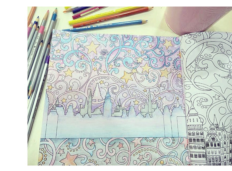 涂色书系列:时光旅行 缓解压力涂鸦填色绘本 来一场时间旅行 经典减压